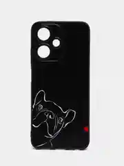 Песочный хаки чехол на Infinix Hot 30 Play / Инфиникс Хот 30 Плей прозрачный, с рисунком, защита камеры
