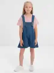 Комбинезон джинсовый, детский, подростковый, летний, для девочки