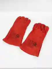 Краги сварщика, спилковые, красные