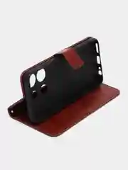 Багровый чехол-книжка с магнитной застежкой для Infinix Smart 7 HD, Инфиникс Смарт 7 ХД