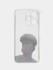 Алый чехол на Infinix Hot 30 Play / Инфиникс Хот 30 Плей прозрачный, с рисунком, защита камеры