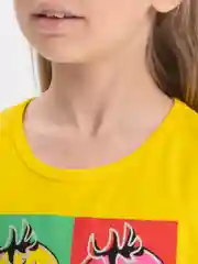 Лимонный комплект для девочки, футболка с шортами, костюм летний для садика