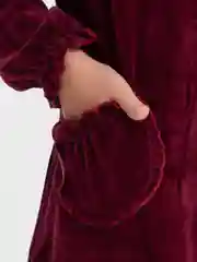 Бордовый халат детский велюровый, Lilians