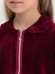 Бордовый халат детский велюровый, Lilians