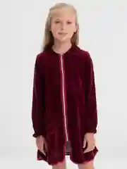 Бордовый халат детский велюровый, Lilians