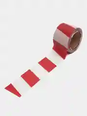 Бордовый лента сигнальная оградительная красно-белая