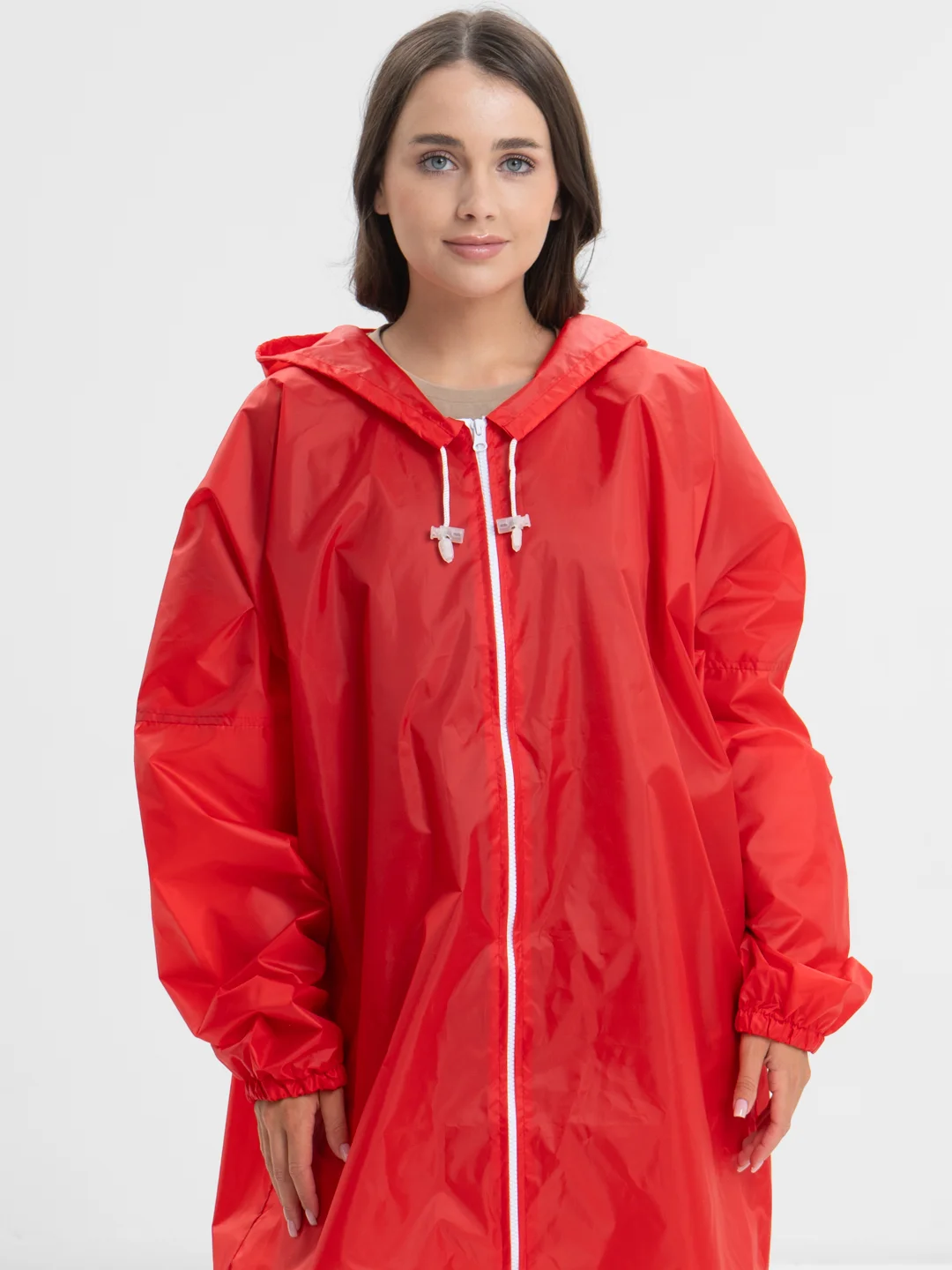 Красный дождевик мужской женский унисекс Rainman Zip, красный