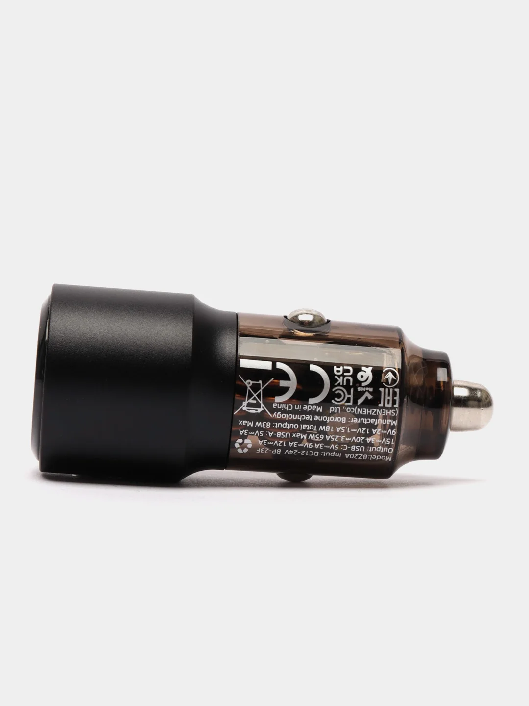 Черный автомобильное зарядное устройство Borofone BZ20A, 65W и 18W