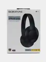 Синий беспроводные полноразмерные наушники Borofone BO23 Strong Bass, с микрофоном, поддержка AUX