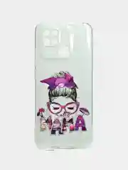Тёмно-бирюзовый чехол Xiaomi Redmi 10C, POCO C40, Redmi 9A,  Redmi 9C, Redmi 10A силиконовый с рисунком