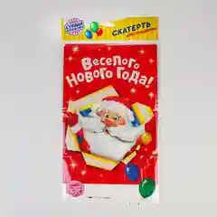 Алый скатерть Новый Год