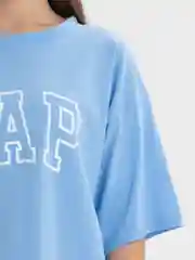 Белый футболка свободного кроя, однотонная, oversize с принтом GAP