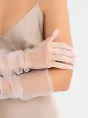 Белый перчатки женские сетчатые, длинные, гипюровые