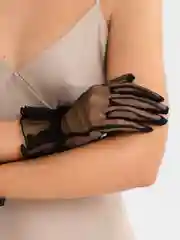 Белый перчатки женские сетчатые, короткие, гипюровые