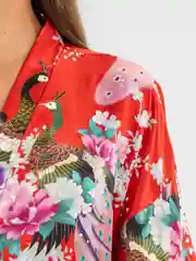 Красный халат женский
