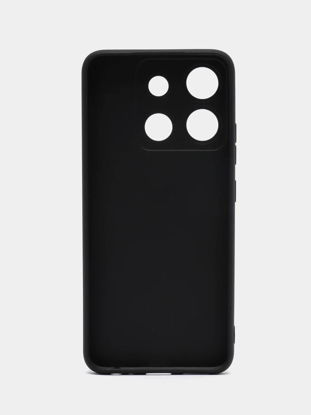 Черный чехол BROSCORP для Infinix Smart 7 HD матовый силиконовый тонкий, бортик вокруг камер