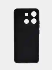 Черный чехол BROSCORP для Infinix Smart 7 HD матовый силиконовый тонкий, бортик вокруг камер