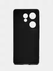 Черный чехол Broscorp для Tecno Camon 20 Premier матовый, силиконовый, тонкий, бортик вокруг камер