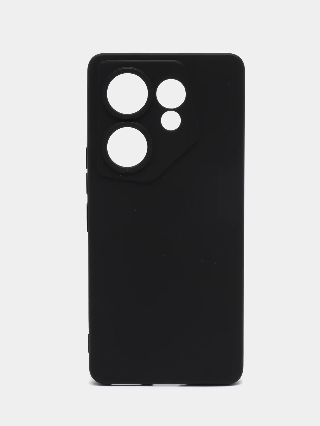 Черный чехол Broscorp для Tecno Camon 20 Premier матовый, силиконовый, тонкий, бортик вокруг камер
