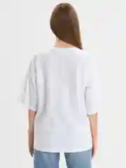 Белый женская футболка свободного кроя, однотонная, oversize, с принтом RENOVATE