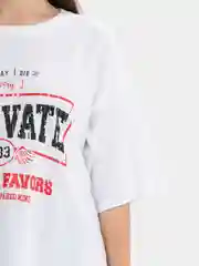 Белый женская футболка свободного кроя, однотонная, oversize, с принтом RENOVATE