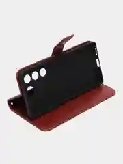 Багровый чехол-книжка с магнитной застежкой для Vivo V27 (Виво В27)
