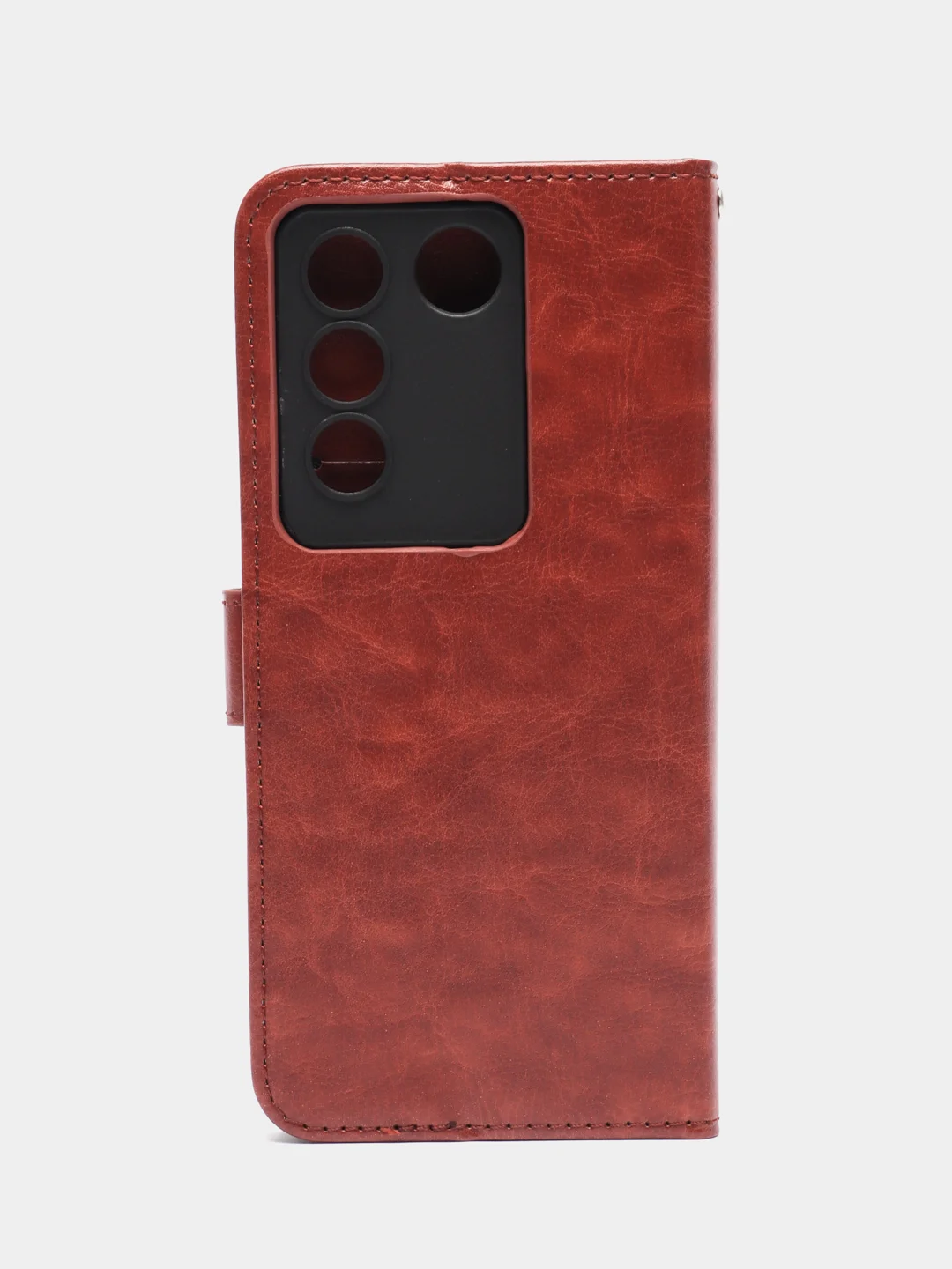 Багровый чехол-книжка с магнитной застежкой для Vivo V27 (Виво В27)