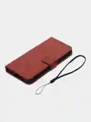Багровый чехол-книжка с магнитной застежкой для Vivo V27 (Виво В27)