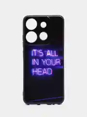 Серый силиконовый чехол для Tecno Spark Go 2023 / Pop 7 Pro / Pop 7 (Техно Спарк Го 2022 / Поп 7 Про), с принтом, рисунком