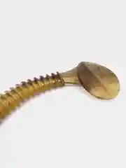 Золотой приманка силиконовая, ребристая, виброхвост