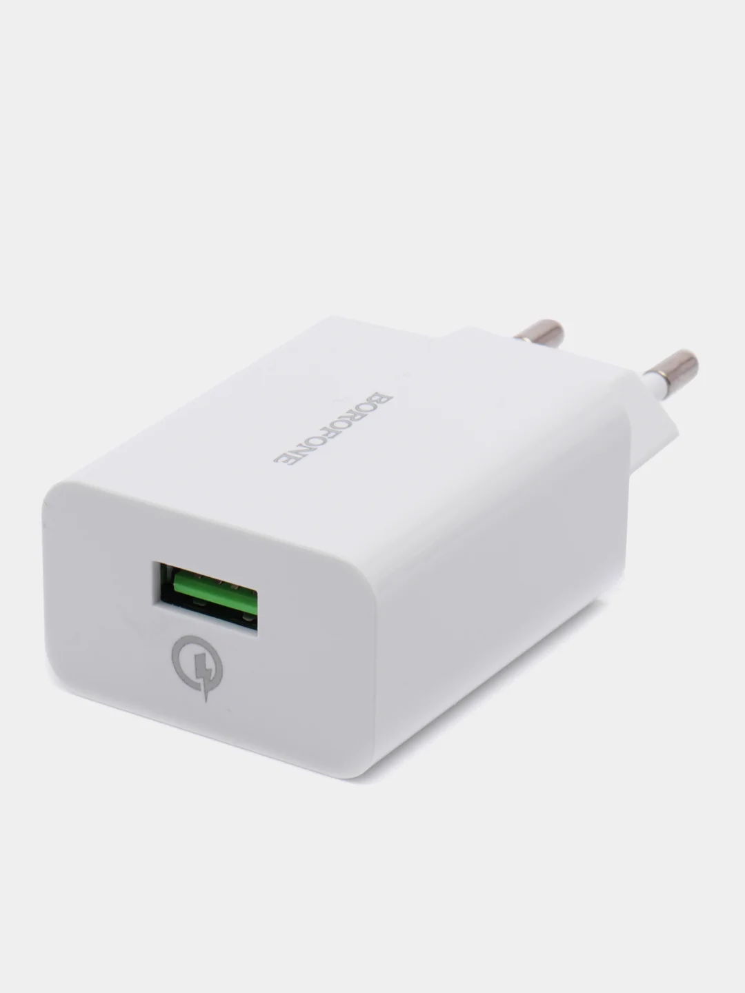 Белый зарядное устройство Borofone BA21A + кабель Type-C, Micro-USB (QC 3.0, 3A, 18W) для Android