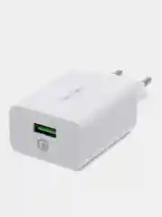 Белый зарядное устройство Borofone BA21A + кабель Type-C, Micro-USB (QC 3.0, 3A, 18W) для Android