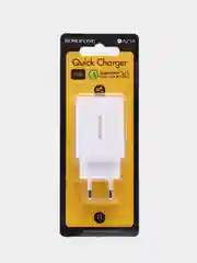 Белый зарядное устройство Borofone BA21A + кабель Type-C, Micro-USB (QC 3.0, 3A, 18W) для Android
