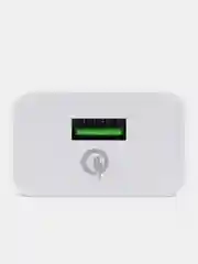 Белый зарядное устройство Borofone BA21A + кабель Type-C, Micro-USB (QC 3.0, 3A, 18W) для Android