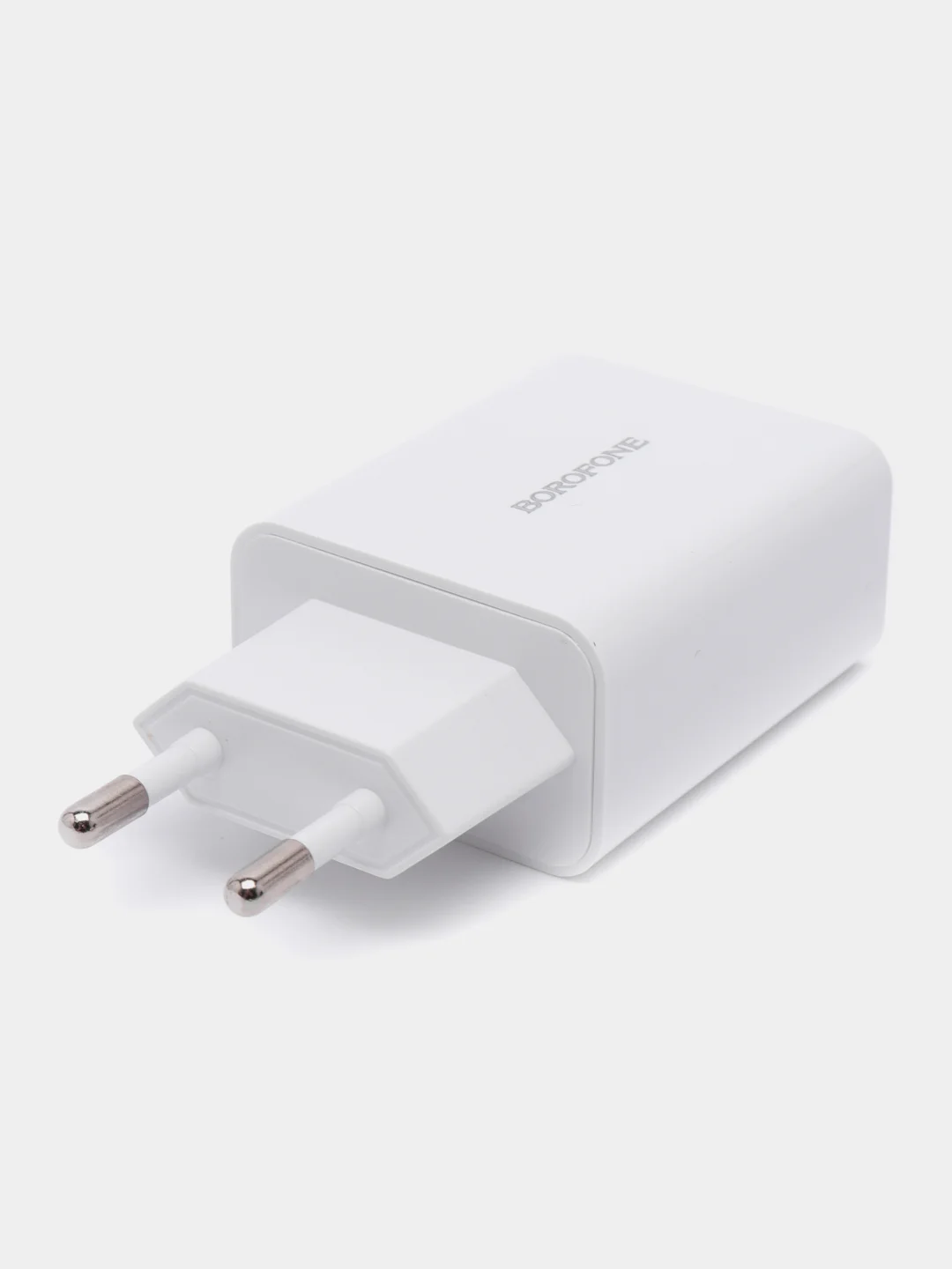Белый зарядное устройство Borofone BA21A + кабель Type-C, Micro-USB (QC 3.0, 3A, 18W) для Android
