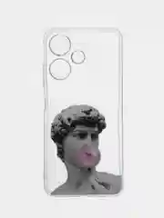 Алый силиконовый чехол для Infinix HOT 30i (Инфиникс Хот 30 Ай), с принтом, с рисунком
