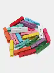 Прищепки цветные декоративные 35х7 мм 20/10 шт
