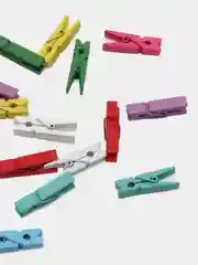 Прищепки цветные декоративные 35х7 мм 20/10 шт