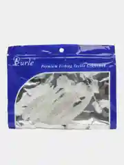 Прозрачный приманка силиконовая, ребристая, виброхвост