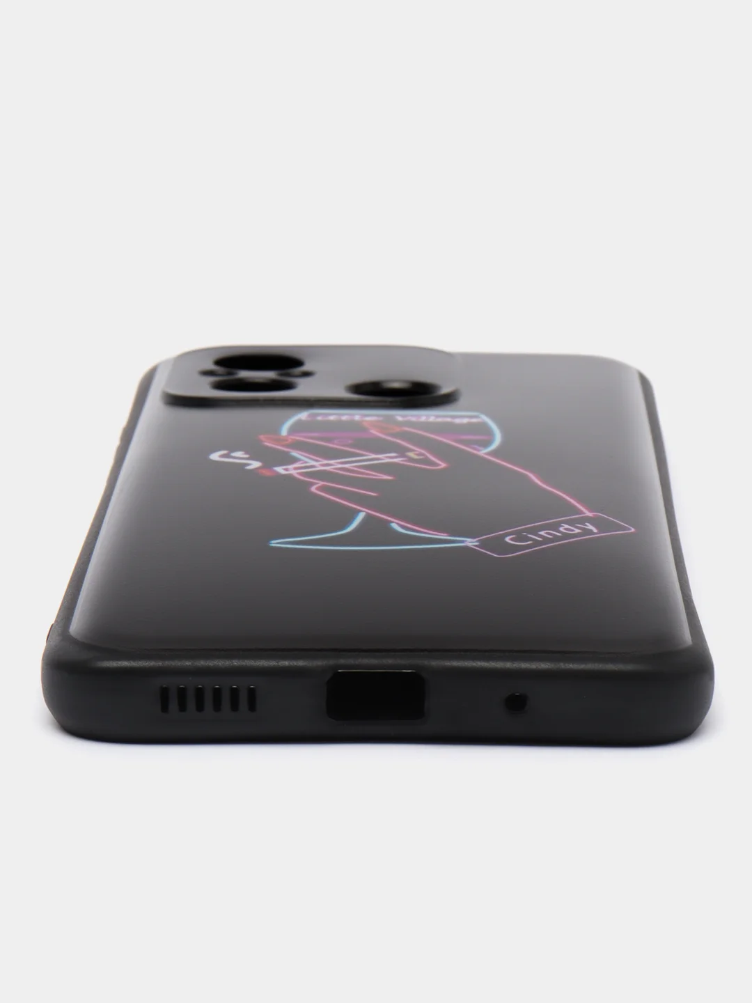 Голубой чехол для Xiaomi Redmi 12C, с принтом, с рисунком (Сяоми Редми 12С)