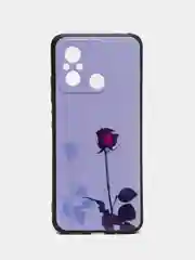 Серебряный чехол для Xiaomi Redmi 12C, с принтом, с рисунком (Сяоми Редми 12С)