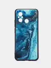 Тёмно-бирюзовый чехол для Xiaomi Redmi 12C, с принтом, с рисунком (Сяоми Редми 12С)