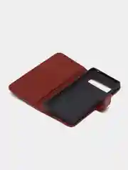 Багровый чехол-книжка с магнитной застежкой для Google Pixel 7 (Гугл Пиксель 7)