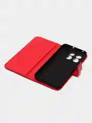 Красный чехол-книжка с магнитной застежкой для OnePlus 10T (Ван Плюс 10Т)