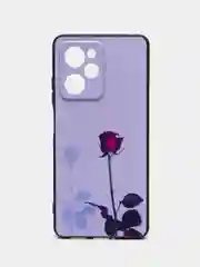 Серебряный чехол для Xiaomi Poco X5 Pro 5G (Сяоми Поко Х5 Про 5 Джи), с принтом, с рисунком