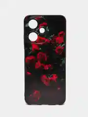 Оранжевый чехол на Infinix Hot 30 Play / Инфиникс Хот 30 Плей прозрачный, с рисунком, защита камеры