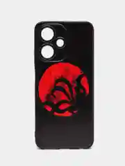 Синий меланж чехол на Infinix Hot 30 Play / Инфиникс Хот 30 Плей прозрачный, с рисунком, защита камеры