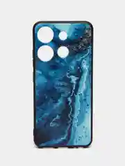 Тёмно-бирюзовый силиконовый чехол для Tecno Spark Go 2023 / Pop 7 Pro / Pop 7 (Техно Спарк Го 2022 / Поп 7 Про), с принтом, рисунком