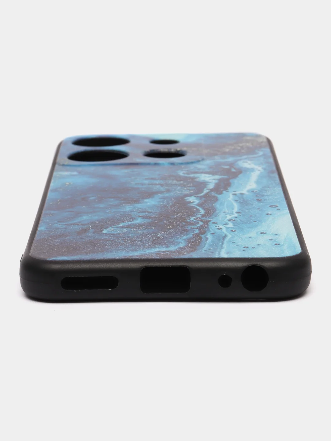 Тёмно-бирюзовый силиконовый чехол для Tecno Spark Go 2023 / Pop 7 Pro / Pop 7 (Техно Спарк Го 2022 / Поп 7 Про), с принтом, рисунком