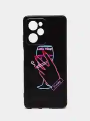Голубой чехол для Xiaomi Poco X5 Pro 5G (Сяоми Поко Х5 Про 5 Джи), с принтом, с рисунком